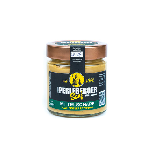 Perleberger Senf mittelscharf, 200 ml